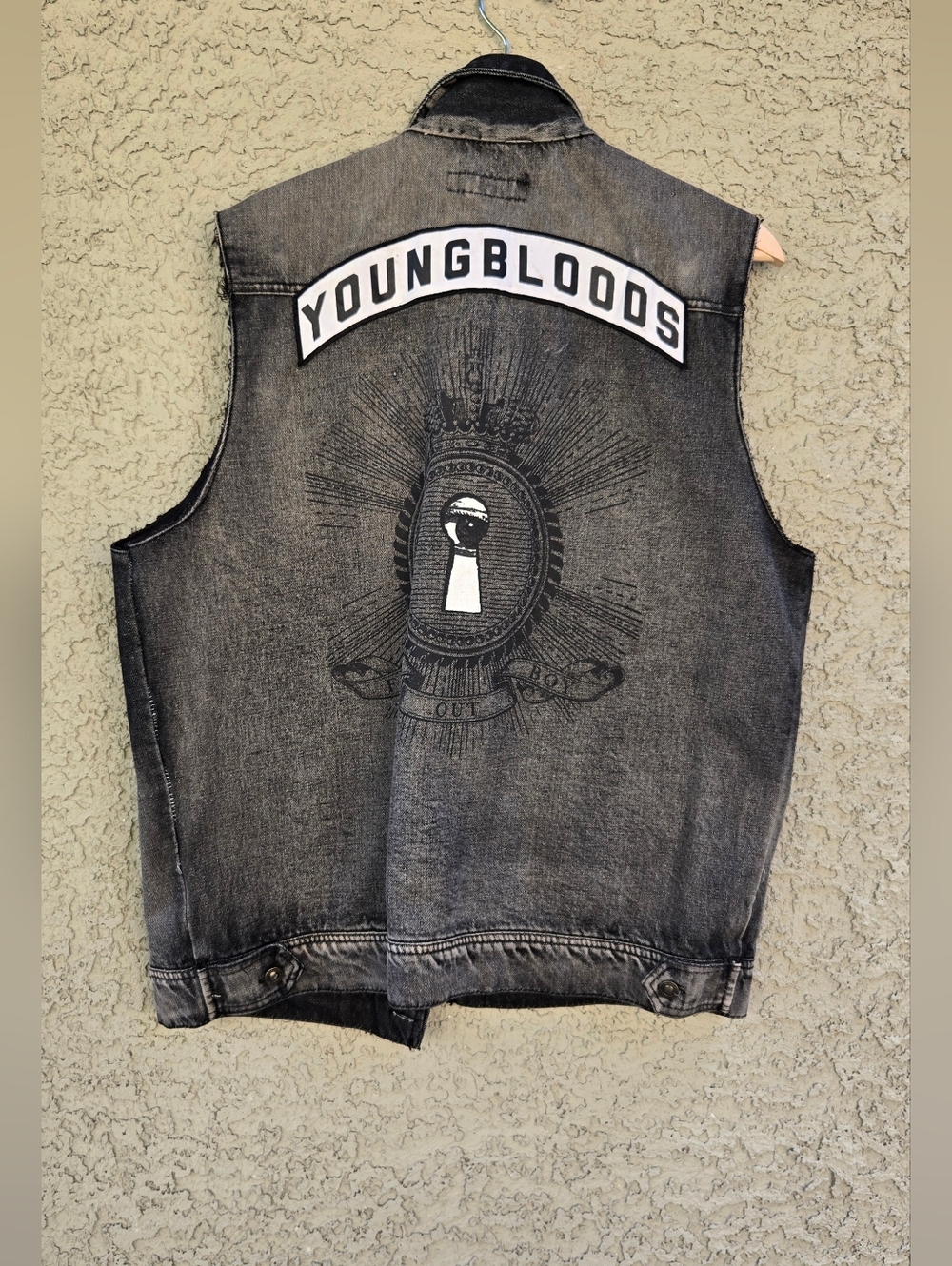 Fall Out Boy Youngbloods Black Washed Denim Vest